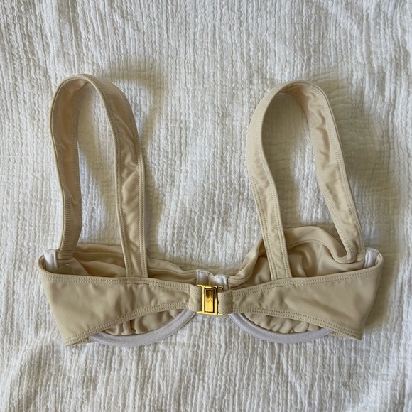 SOLD Belle The Label Oracle Bikini Top Cream Off-White Size S Balconette Bikini - Picture 6 of 8